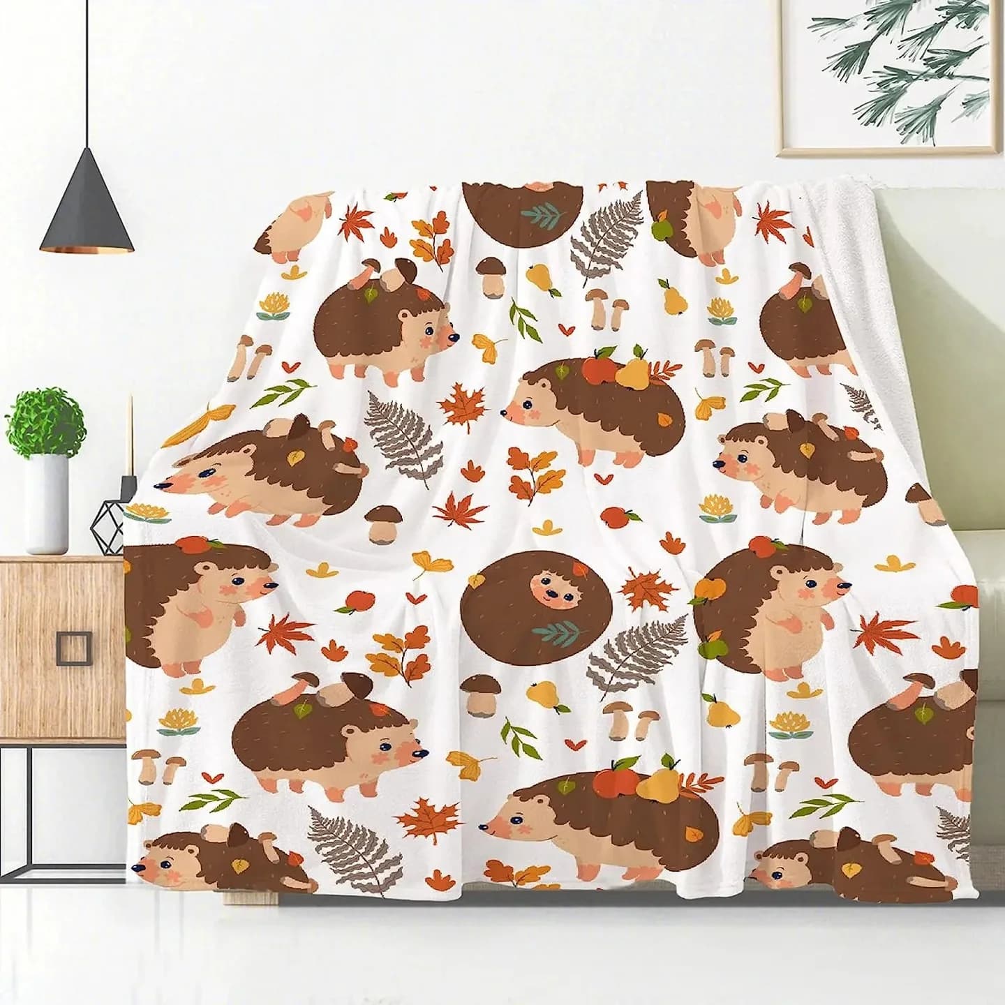 Autumn Leaves Hedgehog Blanket — view 1 Autumn Leaves Hedgehog Blanket — view 1