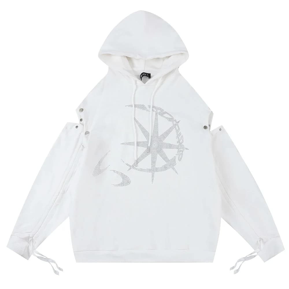 Sun & Moon Rhinestone Hoodie — view 2 Sun & Moon Rhinestone Hoodie — view 2