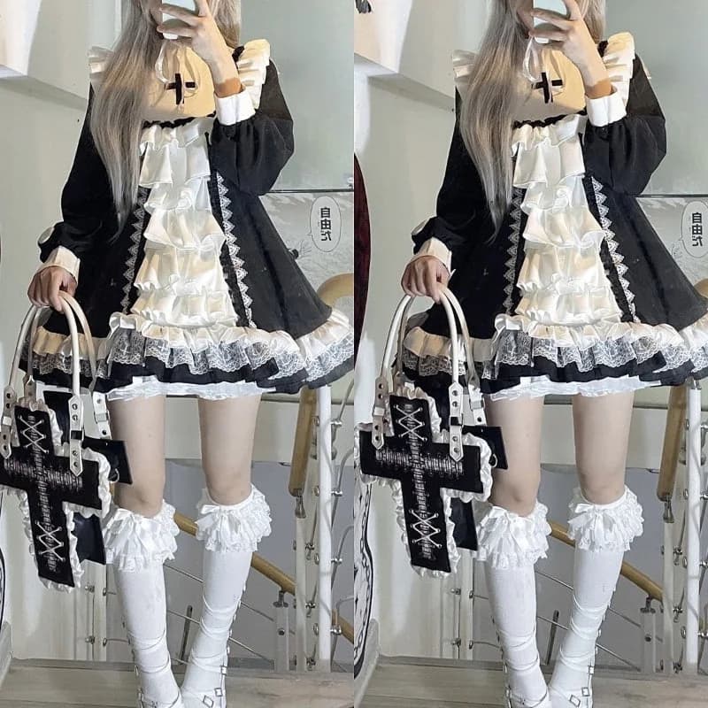 Courting The Priest Ruffled Dress — view 2 Courting The Priest Ruffled Dress — view 2