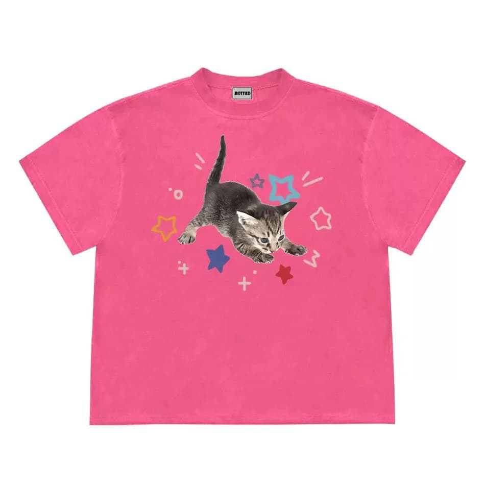 Kitten and Stars T-Shirt — view 2 Kitten and Stars T-Shirt — view 2