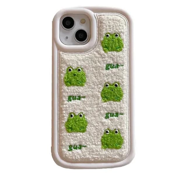 Frog Embroidery IPhone Case — view 1 Frog Embroidery IPhone Case — view 1