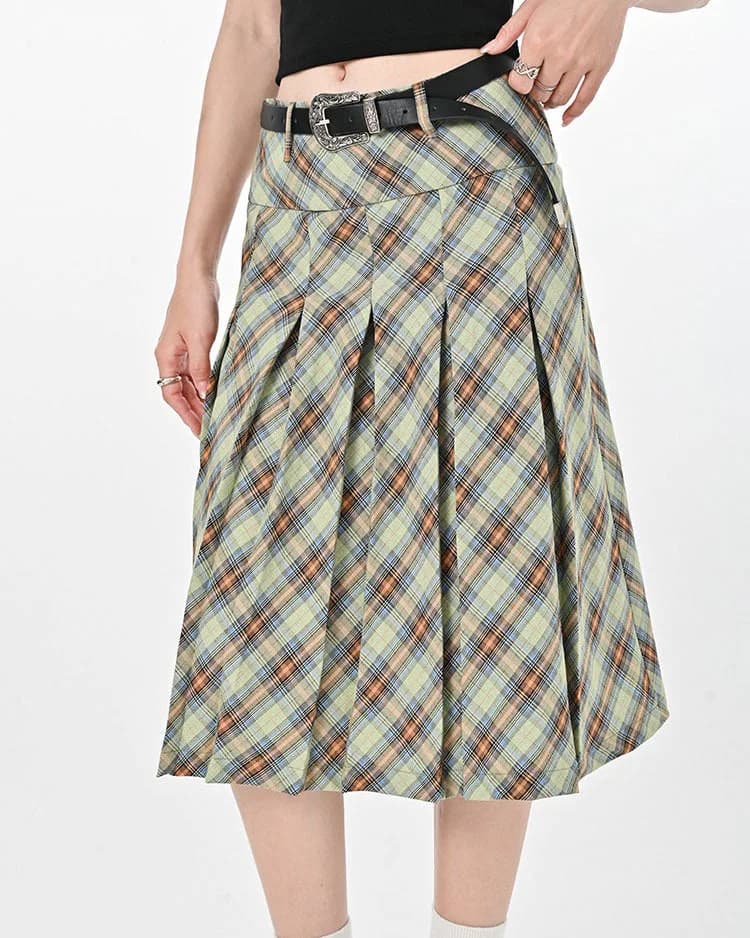 Good Manners Plaid Kilt Skirt — view 2 Good Manners Plaid Kilt Skirt — view 2