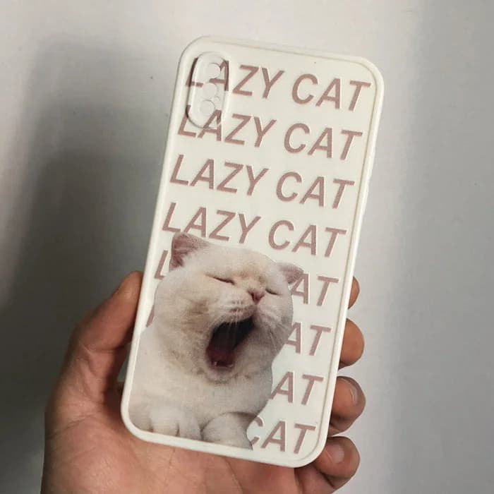 2.0 Lazy Cat iPhone Case — view 2 2.0 Lazy Cat iPhone Case — view 2