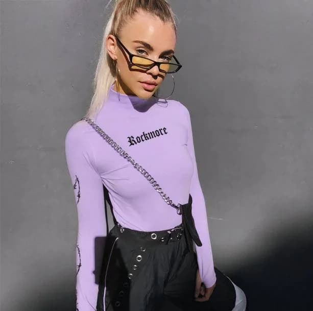 Purple Pastel Turtleneck — view 2 Purple Pastel Turtleneck — view 2