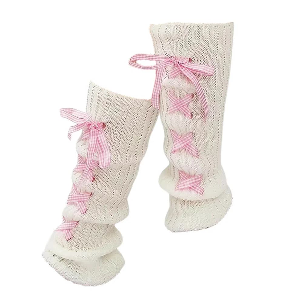Balletcore Ribbon Leg Warmers — view 2 Balletcore Ribbon Leg Warmers — view 2