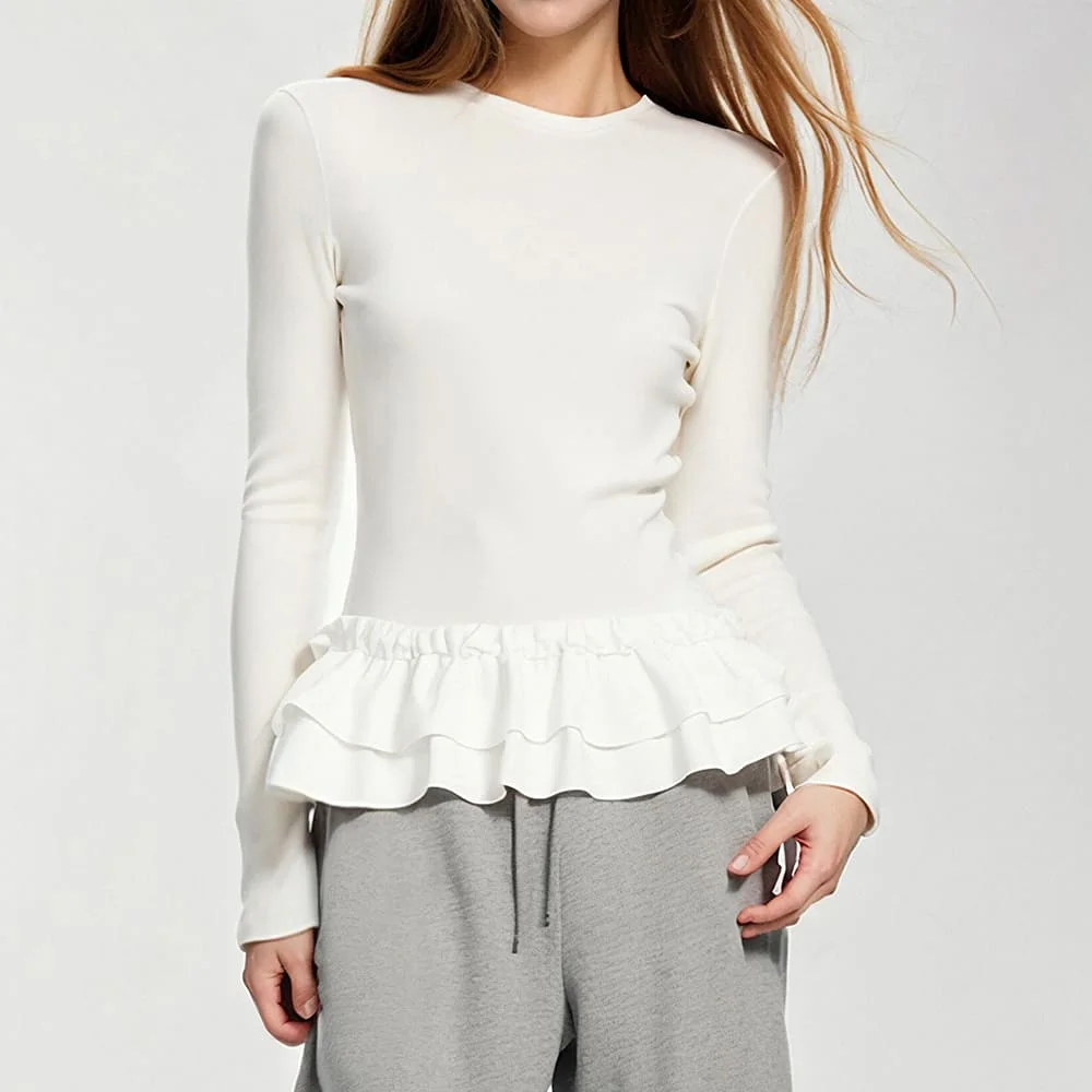 Balletcore Ruffle Long Sleeve Top — view 1 Balletcore Ruffle Long Sleeve Top — view 1