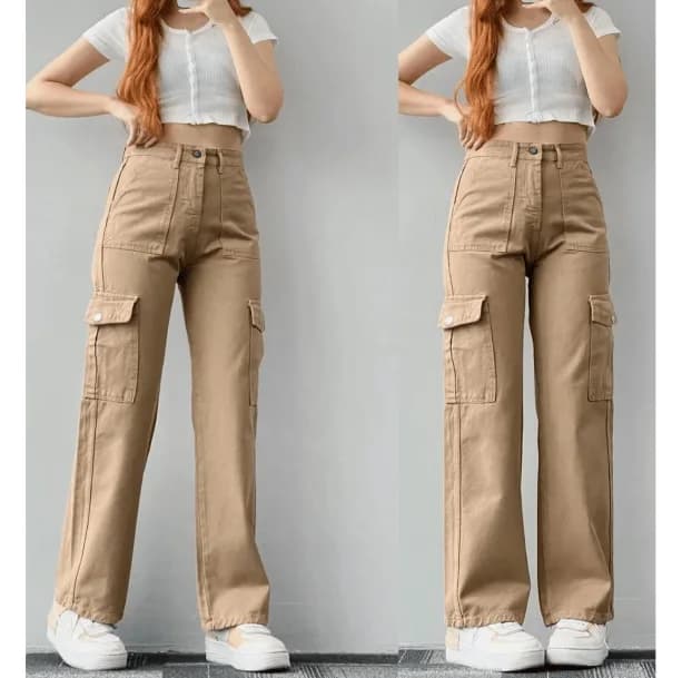 High Waist Cargo Pants — view 2 High Waist Cargo Pants — view 2