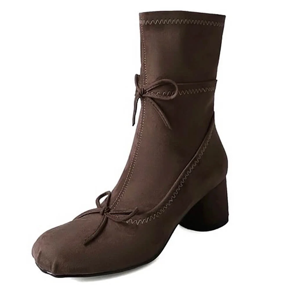 Balletcore Square-Toe Ankle Boots — view 2 Balletcore Square-Toe Ankle Boots — view 2