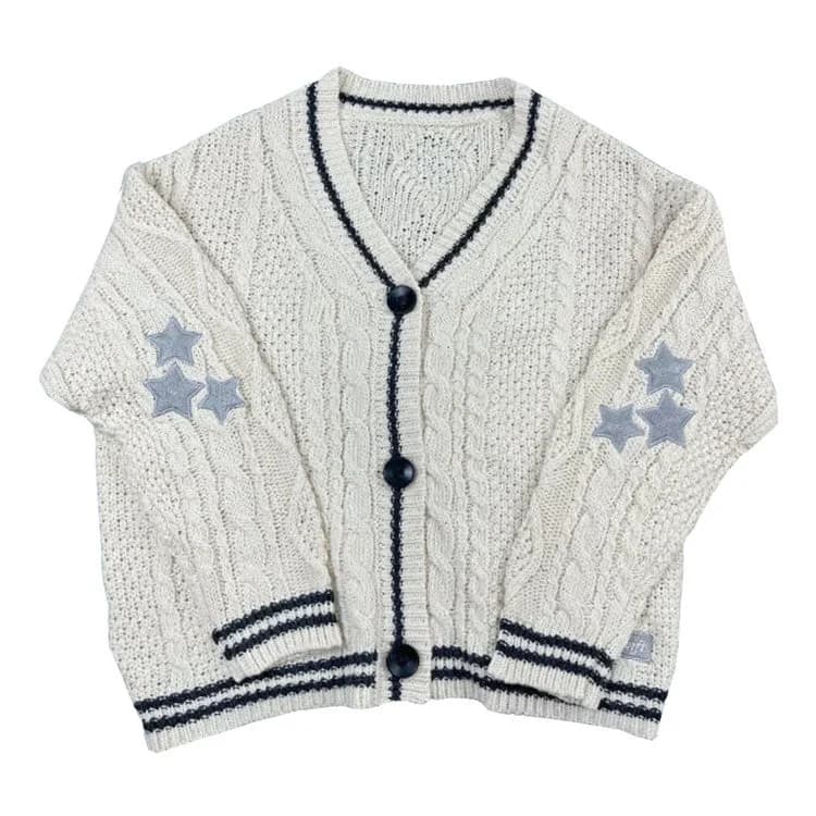 Preppy Aesthetic Star Cardigan — view 3 Preppy Aesthetic Star Cardigan — view 3