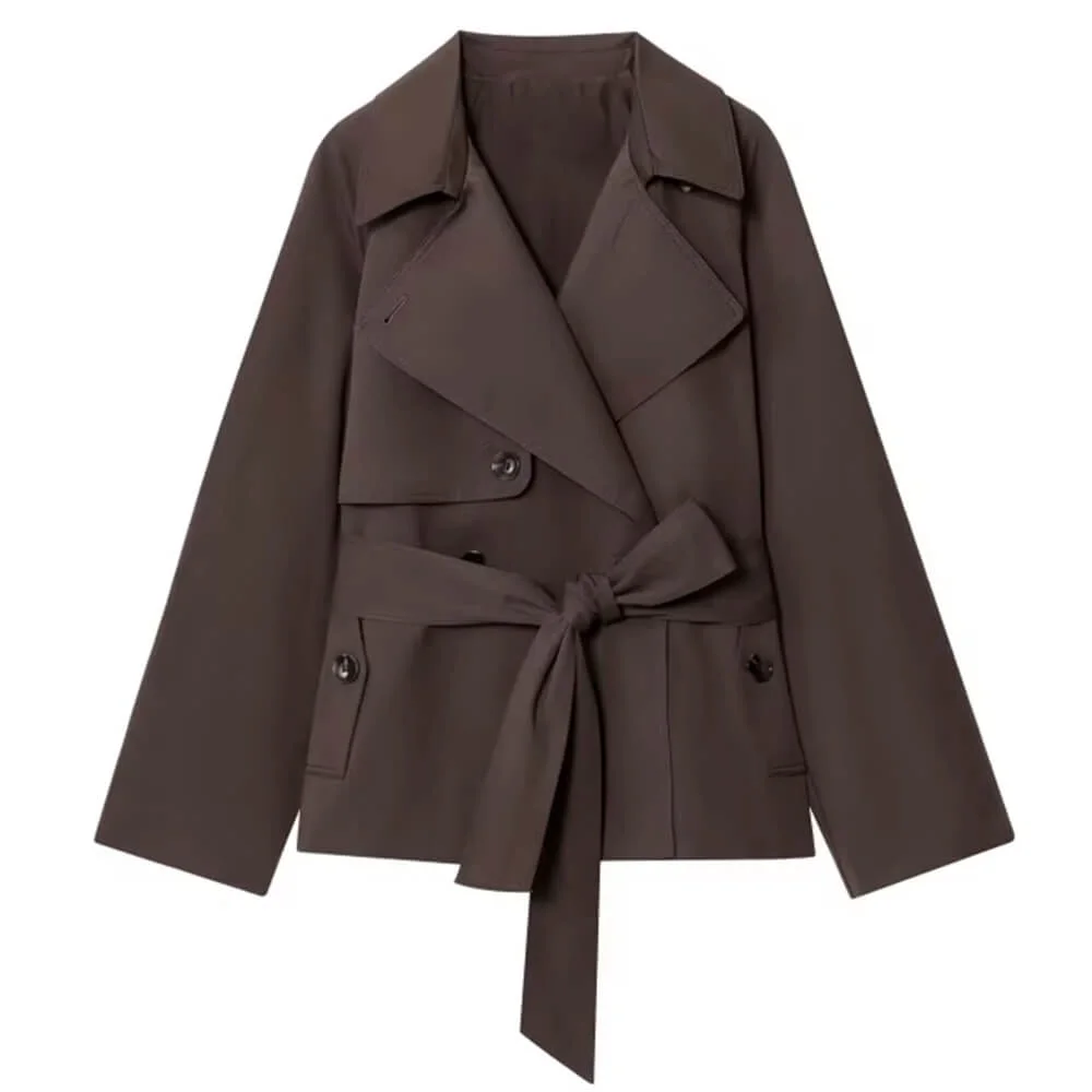 Double Breasted Belted Trench Coat — view 1 Double Breasted Belted Trench Coat — view 1