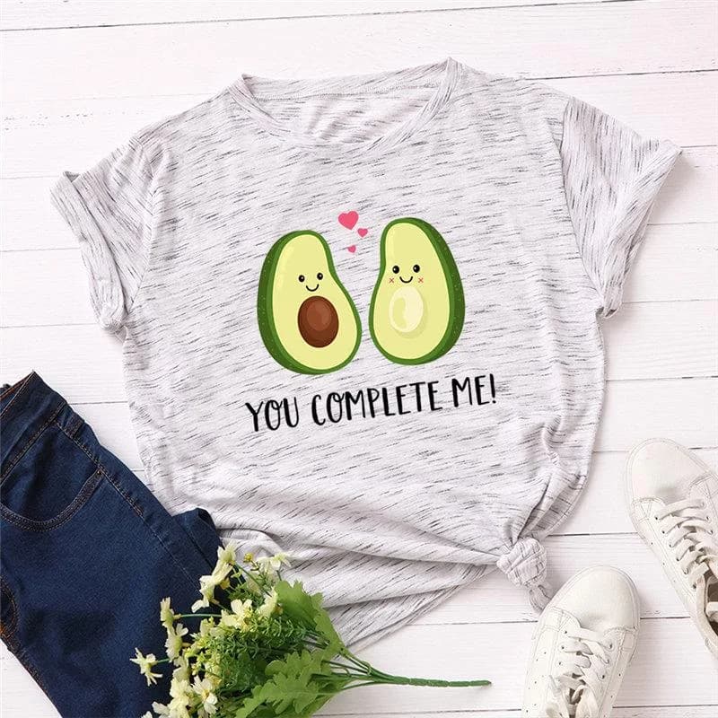 You Complete Me Avocado T-Shirt — view 1 You Complete Me Avocado T-Shirt — view 1