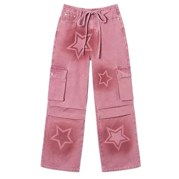 Y2K Graffiti Star Jeans — view 1 Y2K Graffiti Star Jeans — view 1