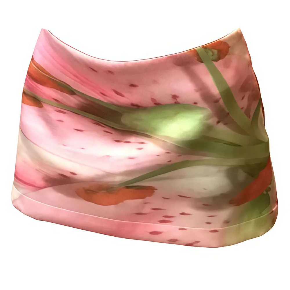 Y2K Floral Print Mini Skirt — view 1 Y2K Floral Print Mini Skirt — view 1