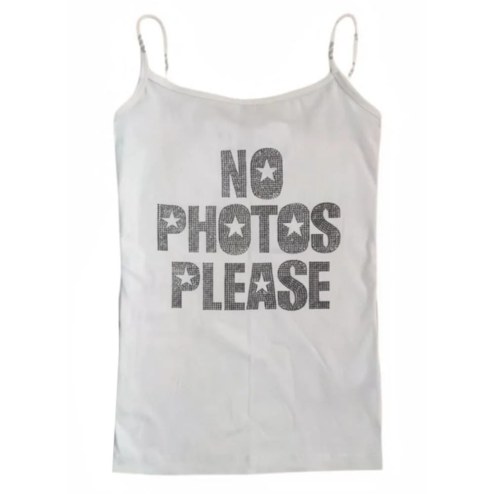 No Photos Please Rhinestone Skinny Tank — view 2 No Photos Please Rhinestone Skinny Tank — view 2