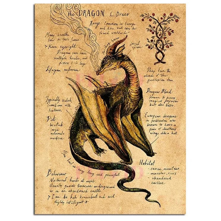 Magical Creatures Canvas Poster — view 1 Magical Creatures Canvas Poster — view 1