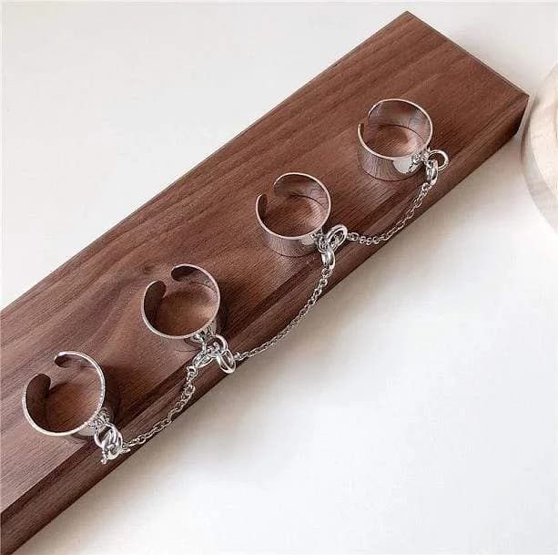 Four Fingers Chain Rings — view 2 Four Fingers Chain Rings — view 2