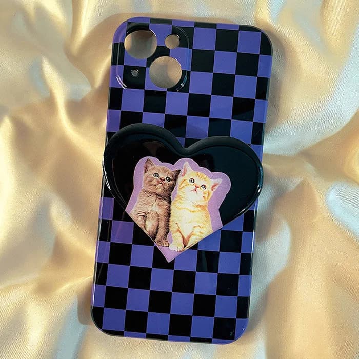 Kitty Checkerboard iPhone Case — view 2 Kitty Checkerboard iPhone Case — view 2