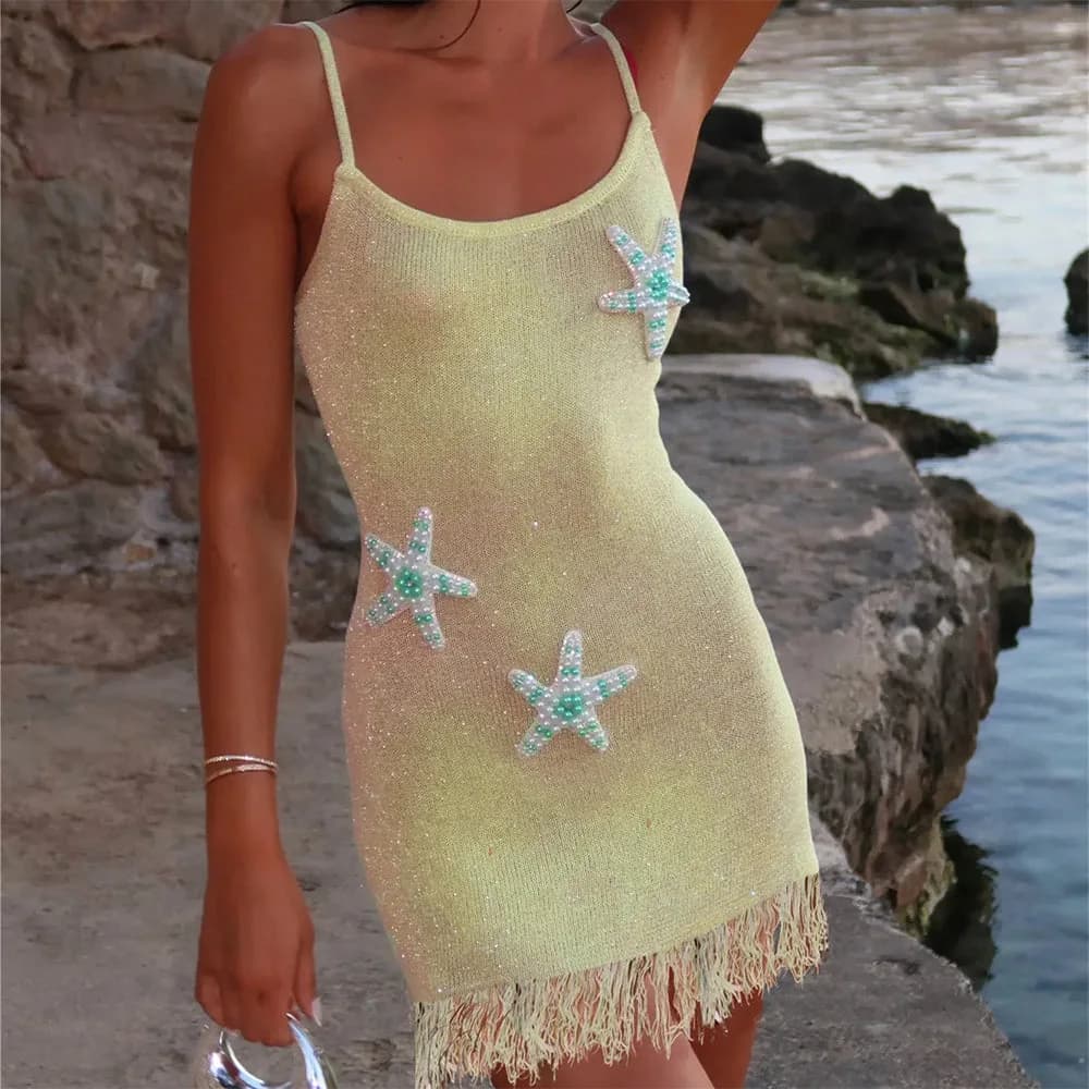 Ocean Muse Knit Mini Dress — view 3 Ocean Muse Knit Mini Dress — view 3