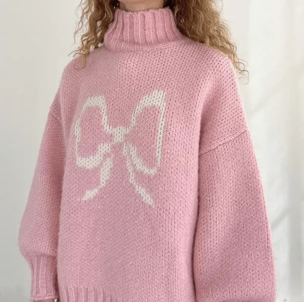 Cutesy Bow Sweater — view 2 Cutesy Bow Sweater — view 2