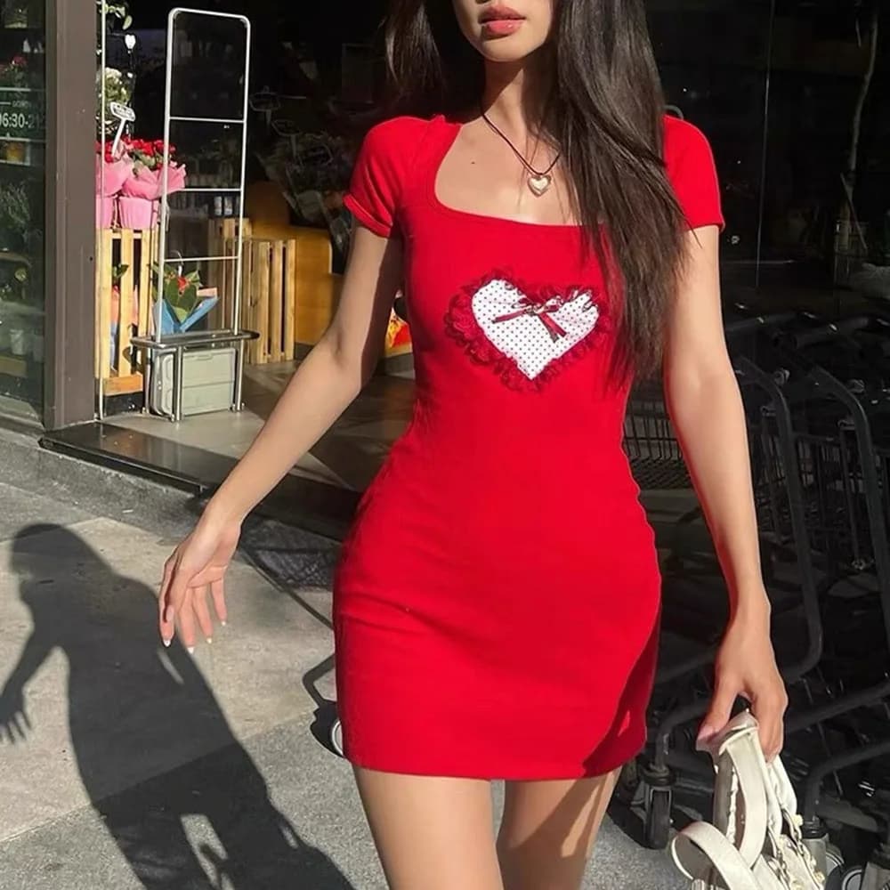 Crimson Heart Mini Dress — view 2 Crimson Heart Mini Dress — view 2