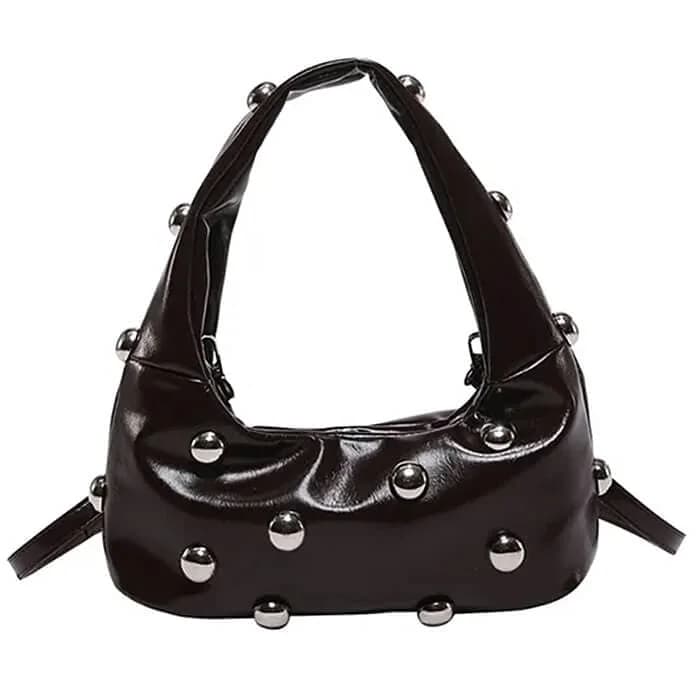 Model Off Duty Studded Bag — view 2 Model Off Duty Studded Bag — view 2