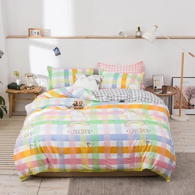Striped Unicorn Bed Set — view 1 Striped Unicorn Bed Set — view 1