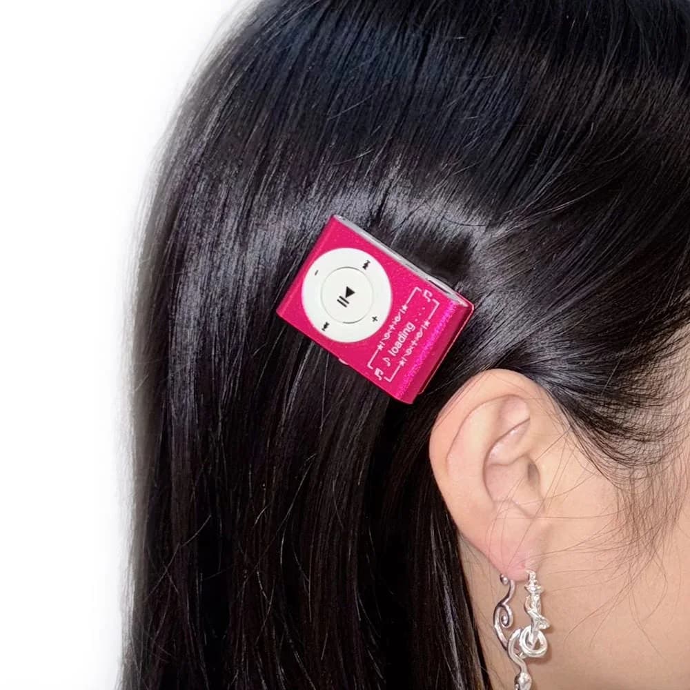 Y2K Music Player Style Hair Clip — view 1 Y2K Music Player Style Hair Clip — view 1