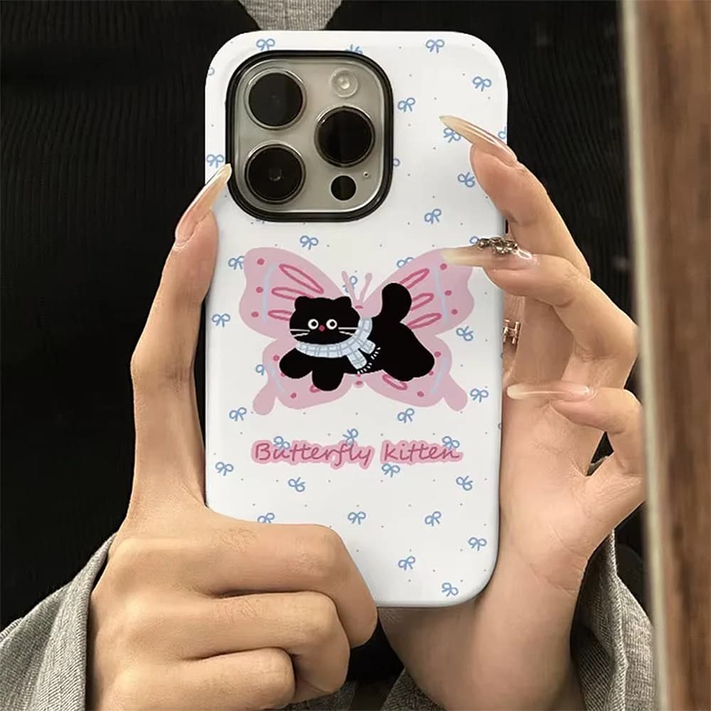 Butterfly Kitten iPhone Case — view 2 Butterfly Kitten iPhone Case — view 2