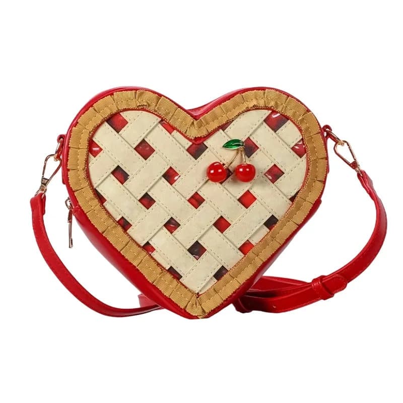 Heart Shaped Woven Handbag — view 1 Heart Shaped Woven Handbag — view 1