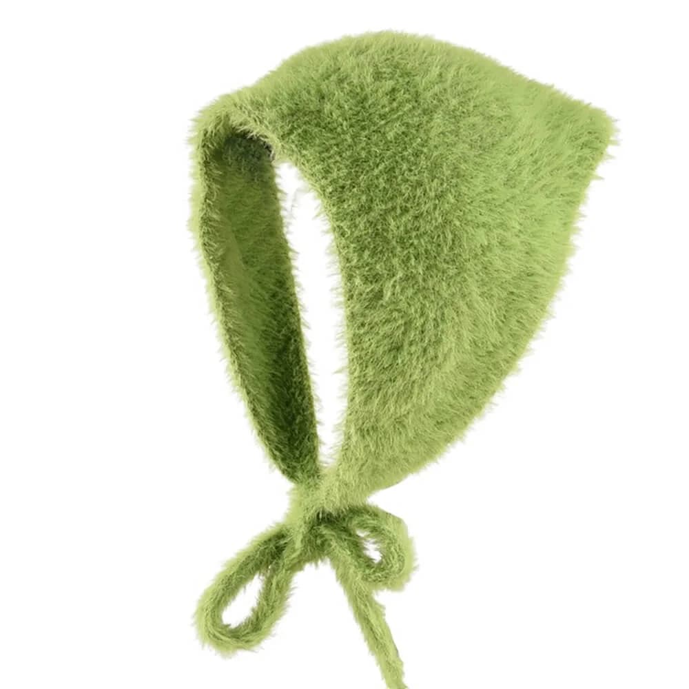 Soft Fuzzy Winter Bandana Hat — view 1 Soft Fuzzy Winter Bandana Hat — view 1