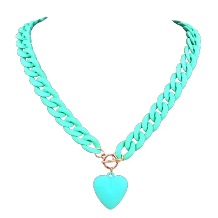 Pastel Heart Necklace — view 2 Pastel Heart Necklace — view 2