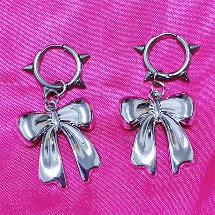 Y2K Bowknot Stud Earrings — view 2 Y2K Bowknot Stud Earrings — view 2
