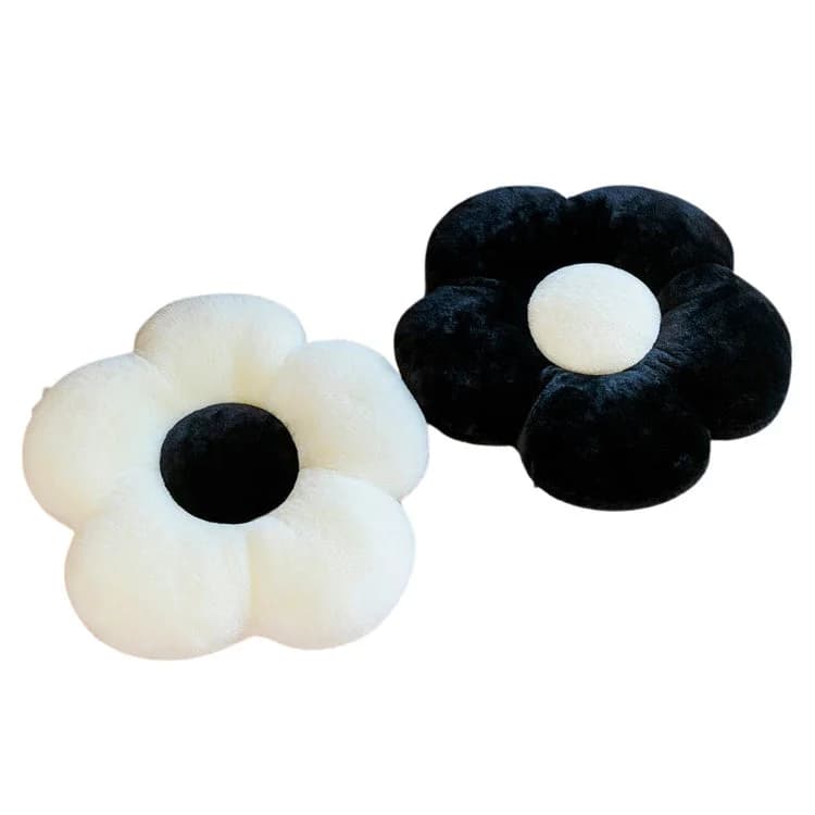 Black & White Flower Pillow — view 2 Black & White Flower Pillow — view 2