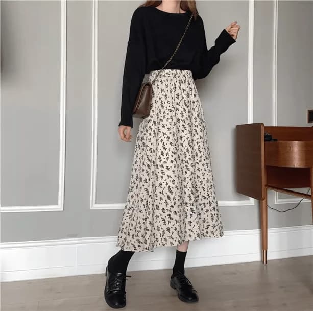 Cottagecore Floral Skirt — view 3 Cottagecore Floral Skirt — view 3