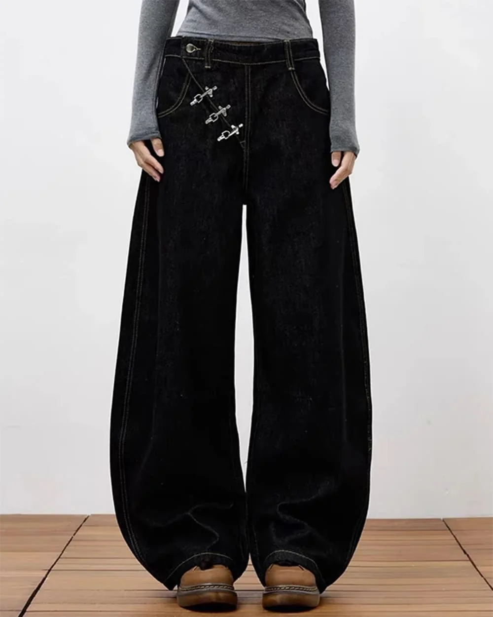 Rule Breakers Wide Leg Jeans — view 2 Rule Breakers Wide Leg Jeans — view 2