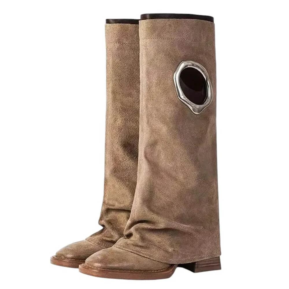 Round Cutout High Shaft Boots — view 1 Round Cutout High Shaft Boots — view 1