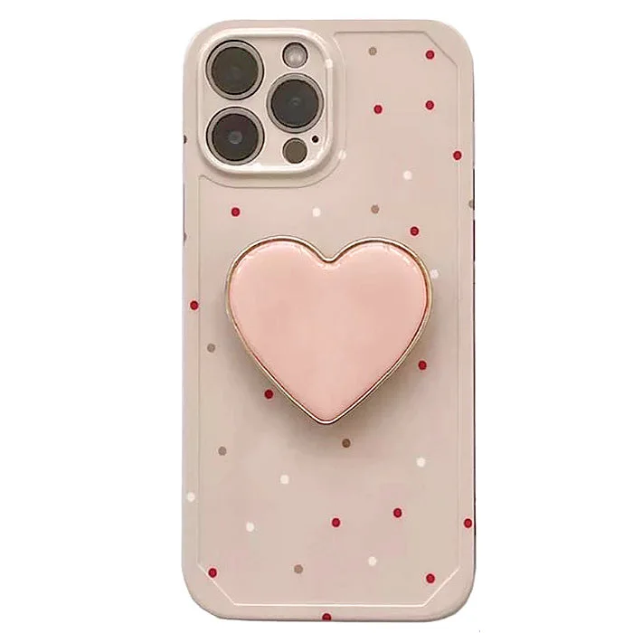 Heart Polka Dot iPhone Case — view 1 Heart Polka Dot iPhone Case — view 1