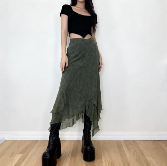 Mystic Moss Aesthetic Skirt — view 3 Mystic Moss Aesthetic Skirt — view 3