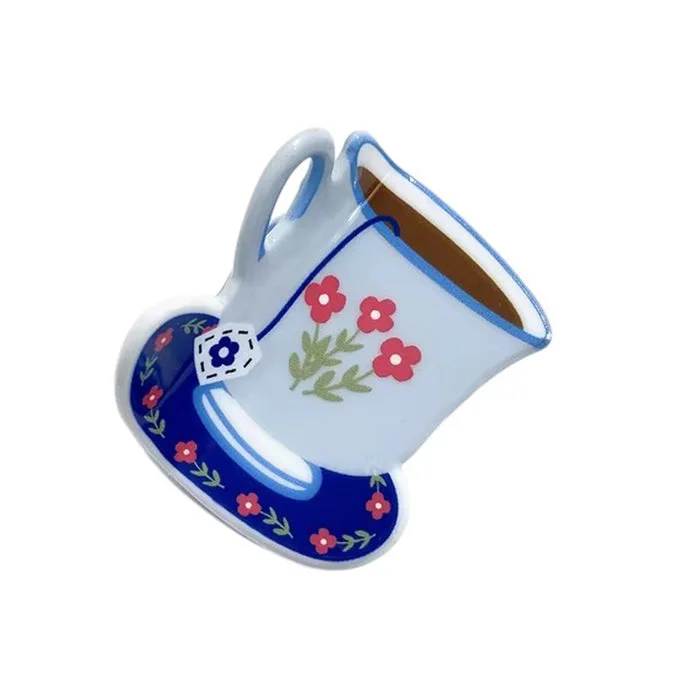 Tea Cup Hair Claw Clip — view 1 Tea Cup Hair Claw Clip — view 1