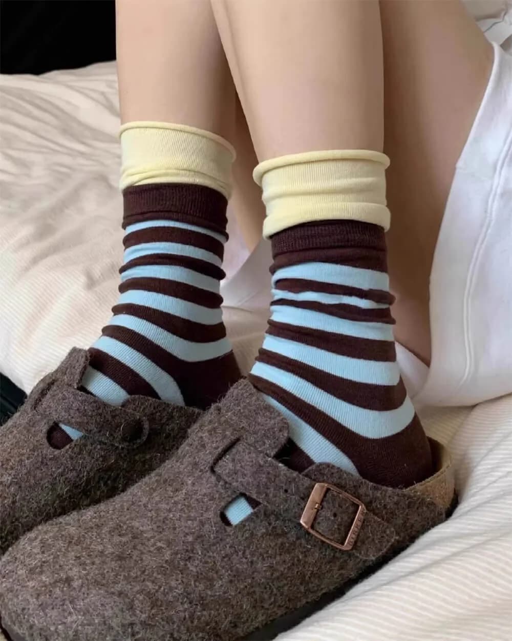 Born To Break Rules Striped Socks — view 2 Born To Break Rules Striped Socks — view 2