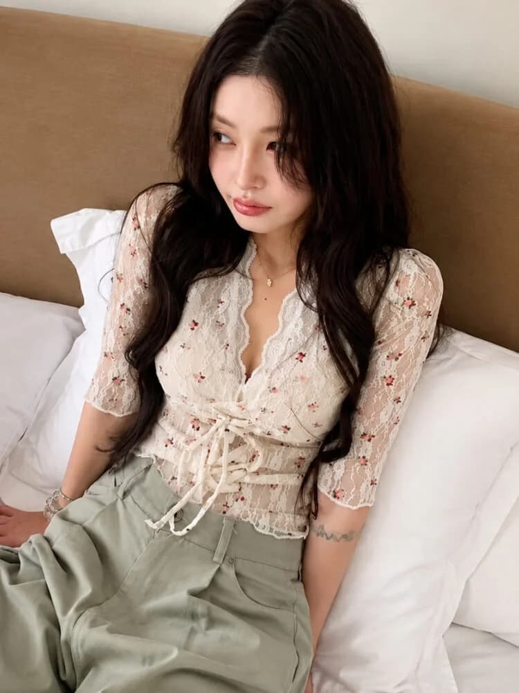 Coquette Floral Blouse — view 2 Coquette Floral Blouse — view 2