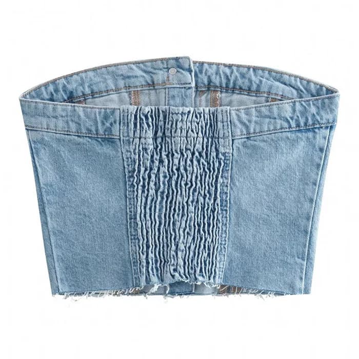 Denim Corset Top — view 2 Denim Corset Top — view 2