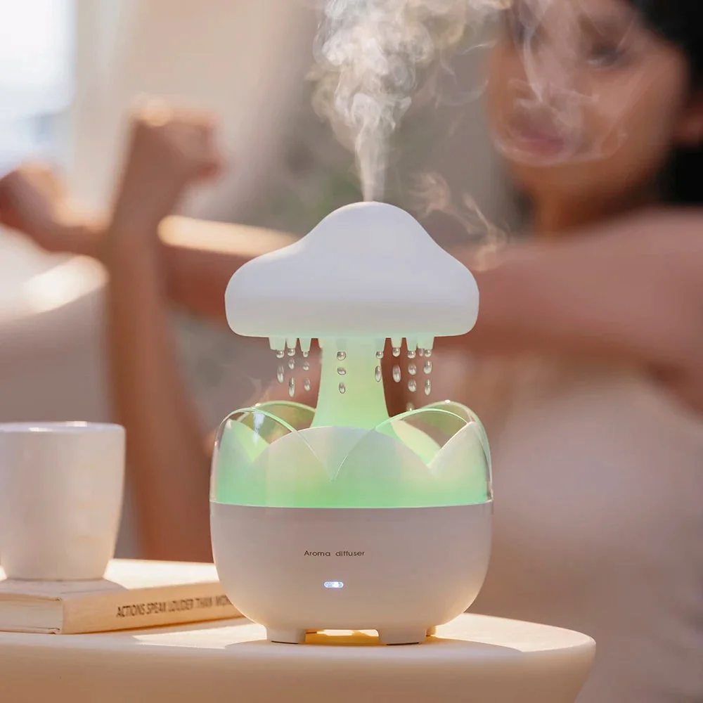Mushroom Rain Cloud Aroma Diffuser & Humidifier with Night Light — view 2 Mushroom Rain Cloud Aroma Diffuser & Humidifier with Night Light — view 2