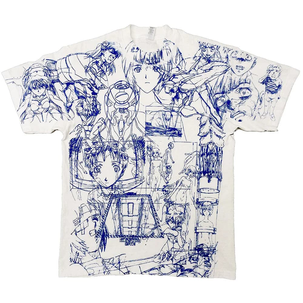 Sketch Anime Print T-Shirt — view 1 Sketch Anime Print T-Shirt — view 1