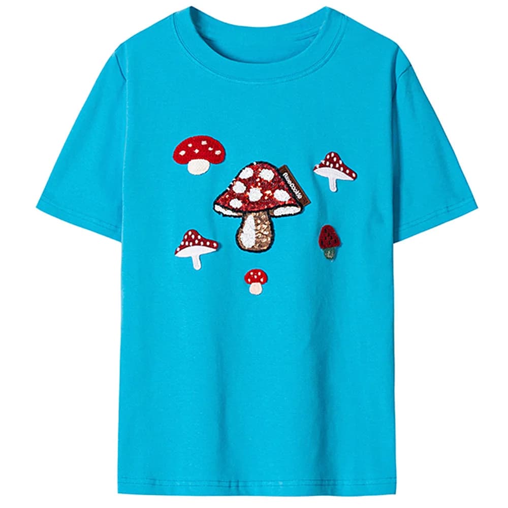 Forest Fairy Mushroom Sequin T-Shirt — view 1 Forest Fairy Mushroom Sequin T-Shirt — view 1
