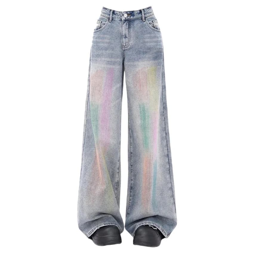 Vintage Style Brush Strokes Jeans — view 1 Vintage Style Brush Strokes Jeans — view 1