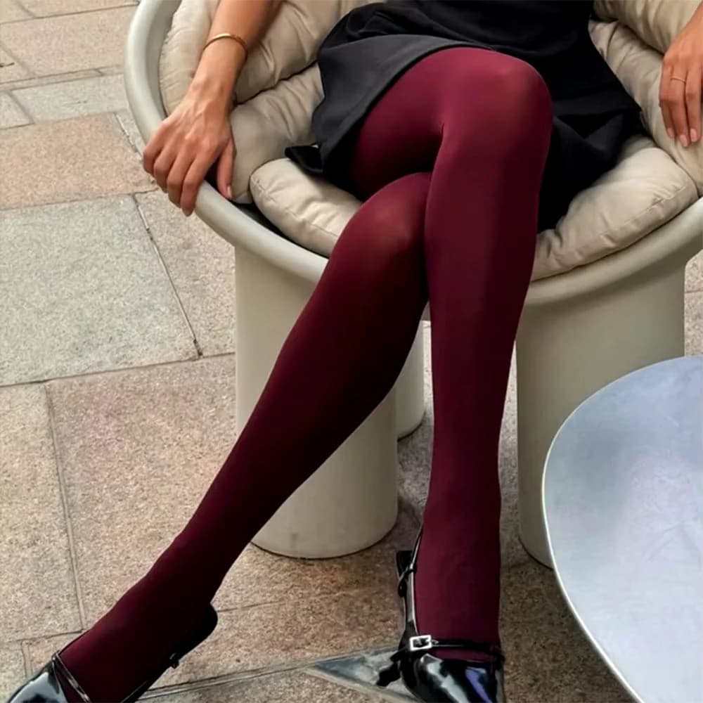 Burgundy Tights — view 2 Burgundy Tights — view 2