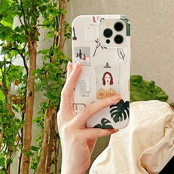 Artsy Aesthetic Girl iPhone Case — view 2 Artsy Aesthetic Girl iPhone Case — view 2