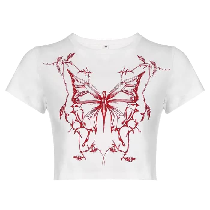 Fairy Grunge Butterfly Crop Top — view 1 Fairy Grunge Butterfly Crop Top — view 1