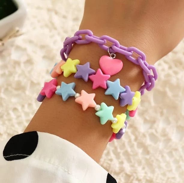 3 Pcs Danish Pastel Bracelet — view 1 3 Pcs Danish Pastel Bracelet — view 1